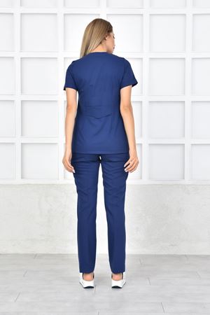 White Model Likralı Viskon Kadın  Takım İndigo