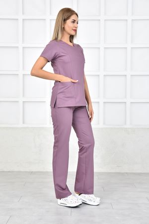 White Model Likralı Viskon Kadın  Takım Leylak