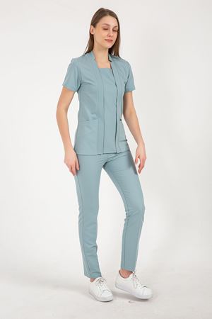 Square Collor Model Likralı Viskon Kadın  Takım Açık Küf