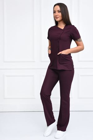 White Model Likralı Viskon Kadın  Takım Güvez