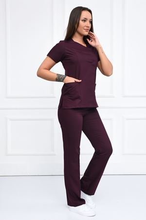 White Model Likralı Viskon Kadın  Takım Güvez