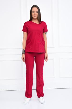 White Model Likralı Viskon Kadın  Takım Koyu Fuşya