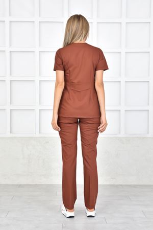 White Model Likralı Viskon Kadın  Takım Kiremit