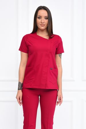 White Model Likralı Viskon Kadın  Tek Üst Koyu Fuşya