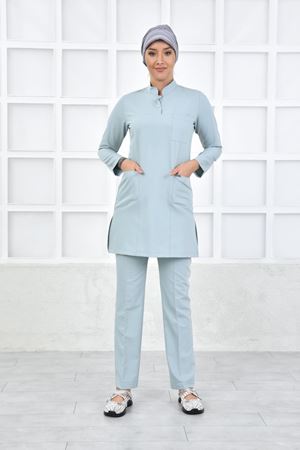 Yarıdan Hakim Model Likralı Viskon Kadın Tesettür Takım Küf