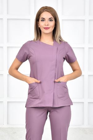 White Model Likralı Viskon Kadın  Tek Üst Leylak