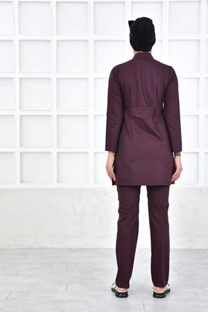 Yarıdan Hakim Model Likralı Viskon Kadın Tesettür Takım Güvez