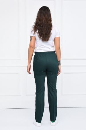 Lastikli Model Likralı Viskon Kadın Pantolon Zümrüt Yeşili