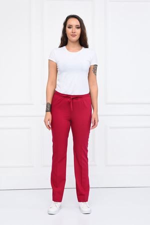 Lastikli Model Likralı Viskon Kadın Pantolon Koyu Fuşya