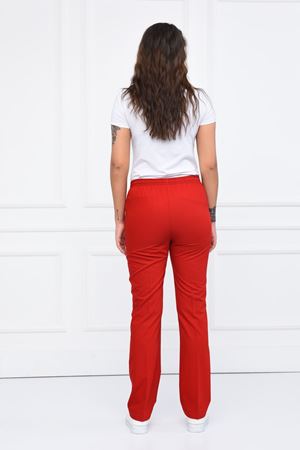 Lastikli Model Likralı Viskon Kadın Pantolon Koyu Kırmızı