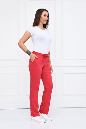 Lastikli Model Likralı Viskon Kadın Pantolon Narçiçeği