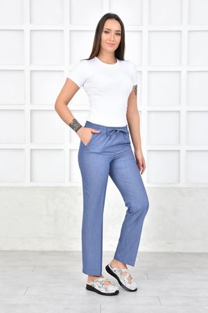 Lastikli Model Likralı Viskon Kadın Pantolon Kot