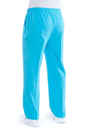 Lastikli Model Likralı Viskon Erkek Pantolon Turkuaz Mavi