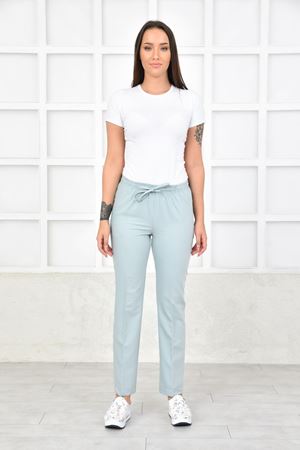 Lastikli Model Likralı Viskon Kadın Pantolon Beyaz