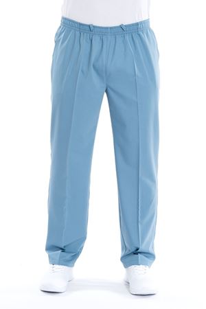 Lastikli Model Likralı Viskon Erkek Pantolon Bulut Mavi