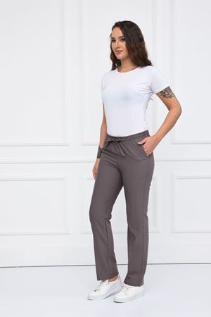 Lastikli Model Likralı Viskon Kadın Pantolon Koyu Bej