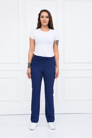 Lastikli Model Likralı Viskon Kadın Pantolon İndigo