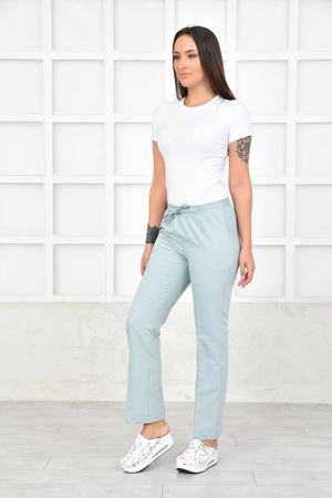 Lastikli Model Likralı Viskon Kadın Pantolon Beyaz