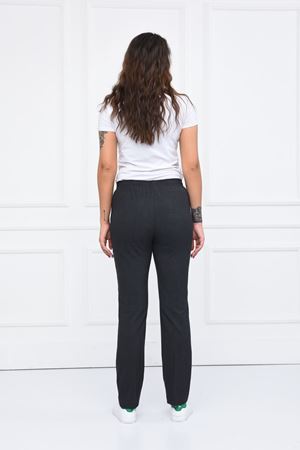 Lastikli Model Likralı Viskon Kadın Pantolon Koyu Gri