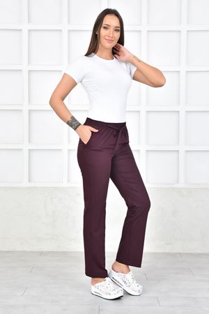 Lastikli Model Likralı Viskon Kadın Pantolon Güvez