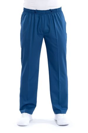 Lastikli Model Likralı Viskon Erkek Pantolon Petrol Mavi
