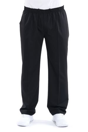 Lastikli Model Likralı Viskon Erkek Pantolon Siyah