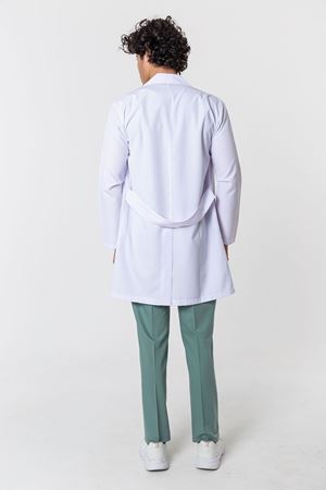 Ceket Yaka Model Alpaka Erkek Önlük Beyaz