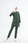 Elegance Model Likralı Viskon Kadın Tesettür Takım Kına Yeşili