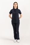 Collar Comfort Model Likralı Viskon Kadın  Takım Lacivert