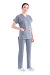 Greys Model Likralı Viskon Kadın  Takım Bulut Gri